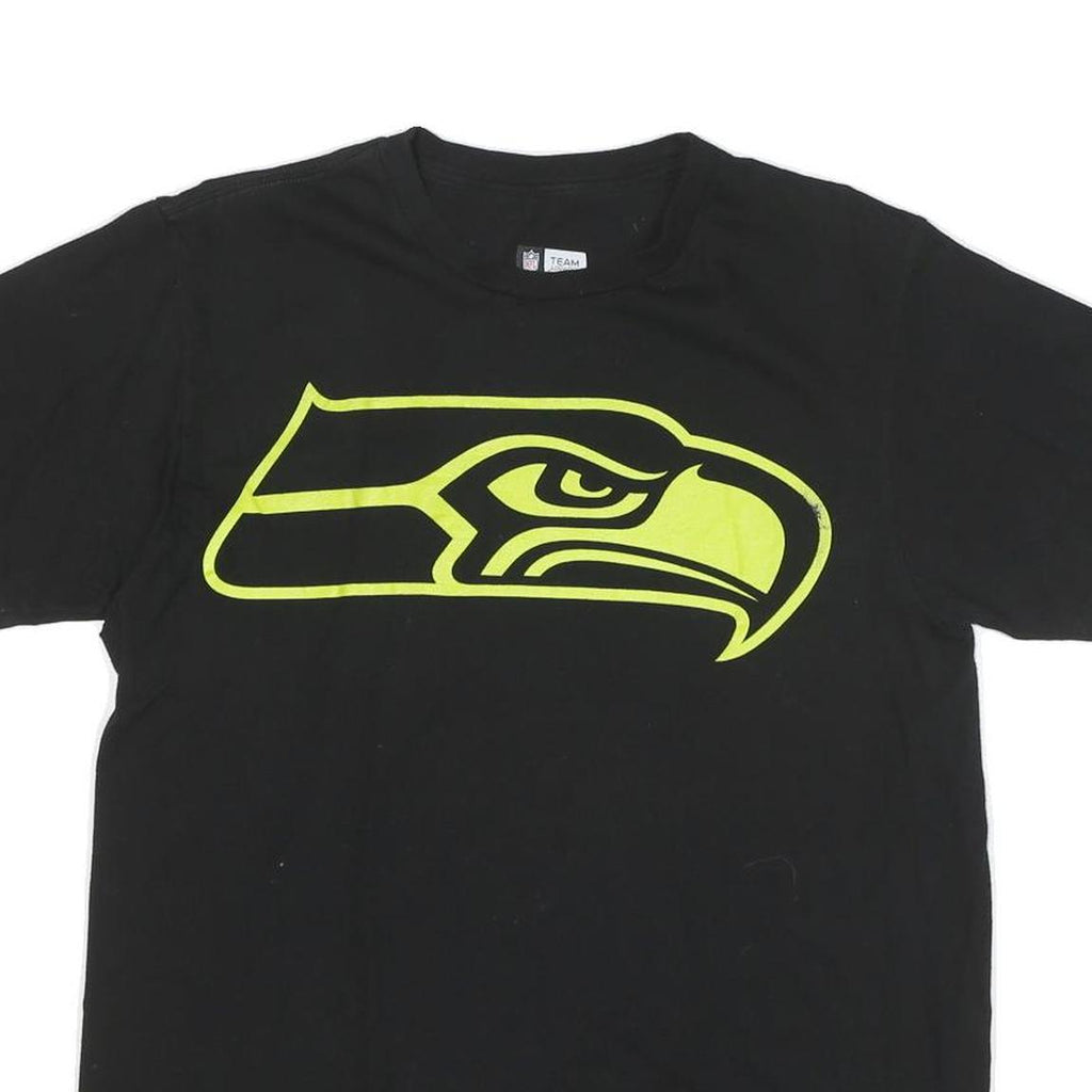 NFL Mens Black Graphic T-Shirt M Short Sleeve Crew Neck Cotton Blend Sportswear