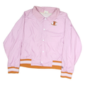 CHAMPION Womens Pink & Orange Coach Jacket 2XL Nylon Button Logo Sportswear