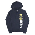 CHAMPION Womens Navy Blue University Of California Davis Half Zip Hoodie S