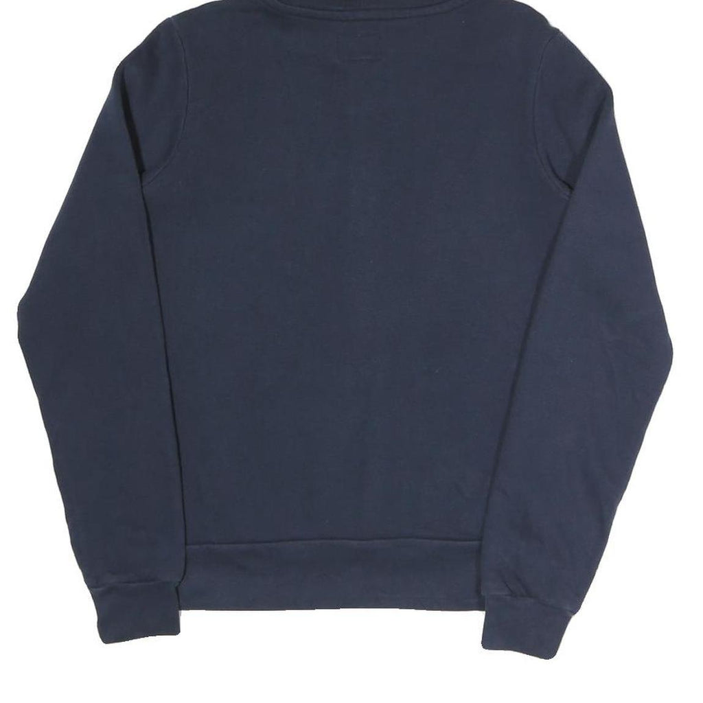 CHAMPION Womens Navy Blue University Of California Davis Half Zip Hoodie S