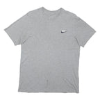 NIKE Mens Grey T-Shirt L Short Sleeve Crew Neck Cotton Blend Casual