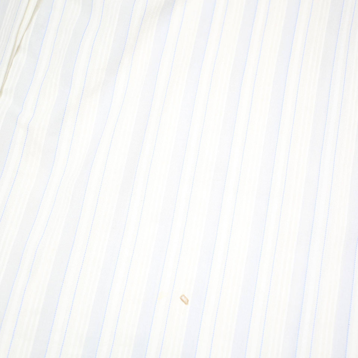 BURBERRY Mens White & Grey Striped Cotton Blend Shirt M Classic Fit Long Sleeve