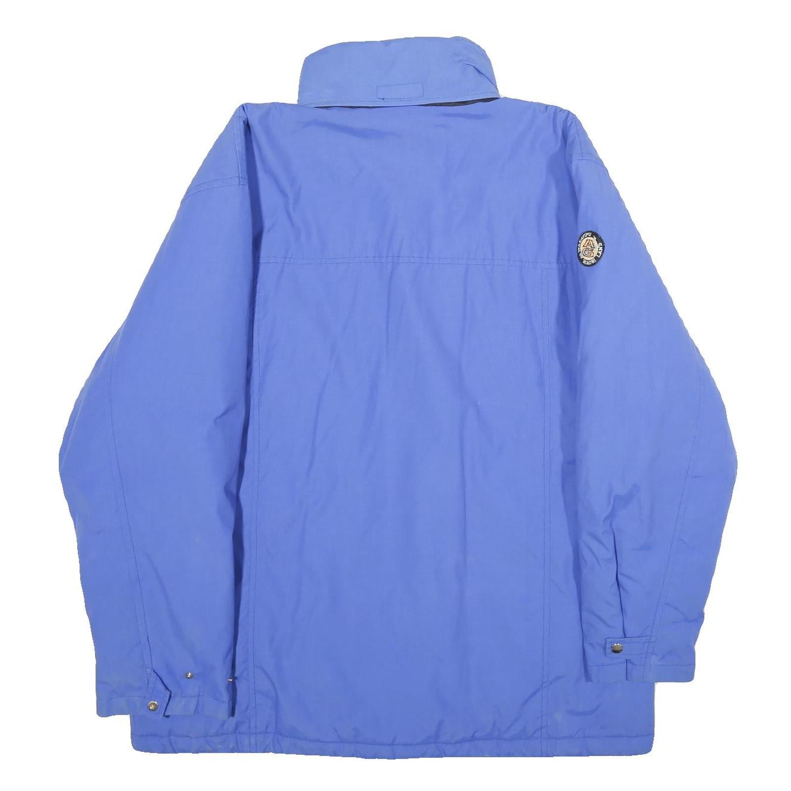 ALL GLOW ESCAPE Mens Blue Cotton Blend Zip Jacket S Casual Outerwear Style