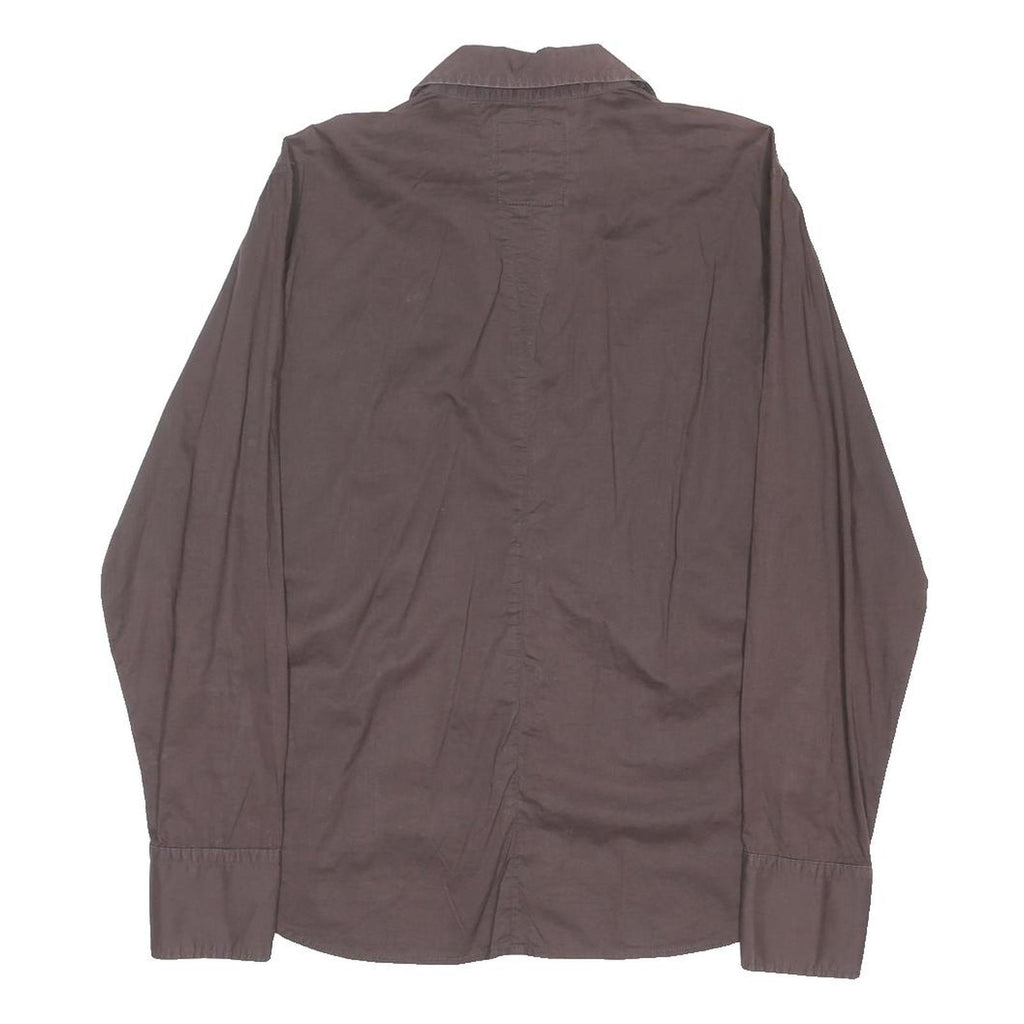 G-STAR Mens Brown Shirt M Cotton Blend Long Sleeve Casual Button Shirt
