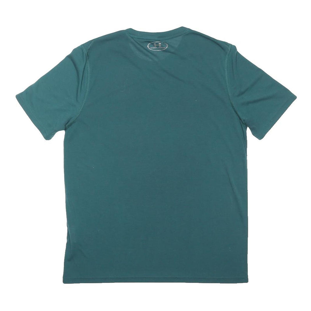 UNDER ARMOUR Mens Blue & Green Modern T-Shirt M Short Sleeve Crew Neck Cotton