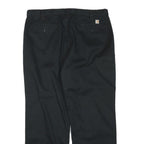 CARHARTT Mens Cotton Blend Black Regular Straight Trousers W38 L30 Workwear