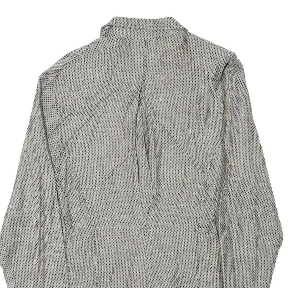 VITAMIN Mens Grey Linen Blend Jacket S Button Plain Lightweight Stylish Vintage