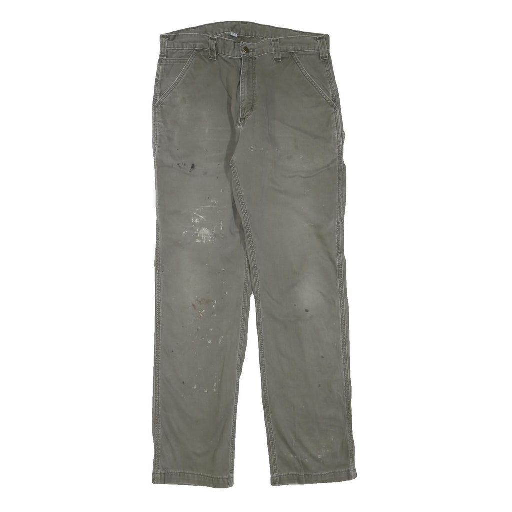 CARHARTT Mens Cotton Blend Trousers Regular Straight W35 L34 Workwear Durable