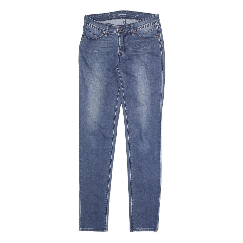 LEVI'S Womens Slim Blue Denim Skinny Jeans Cotton Blend W28 L30 Classic Zip