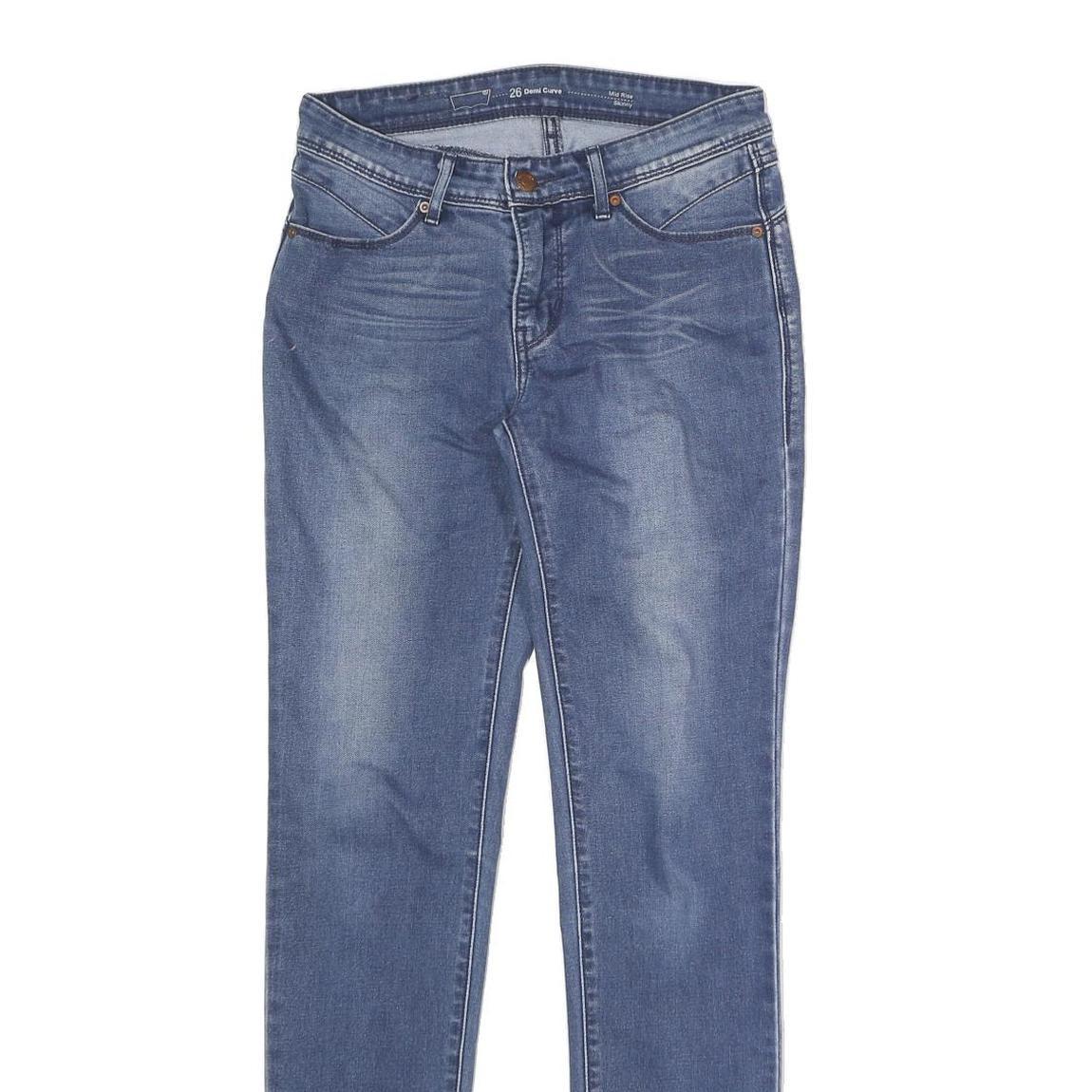 LEVI'S Womens Slim Blue Denim Skinny Jeans Cotton Blend W28 L30 Classic Zip