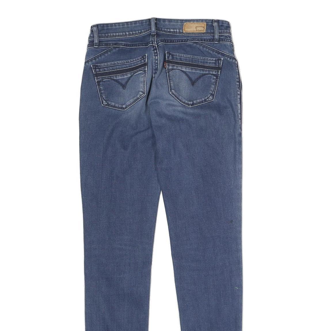 LEVI'S Womens Slim Blue Denim Skinny Jeans Cotton Blend W28 L30 Classic Zip