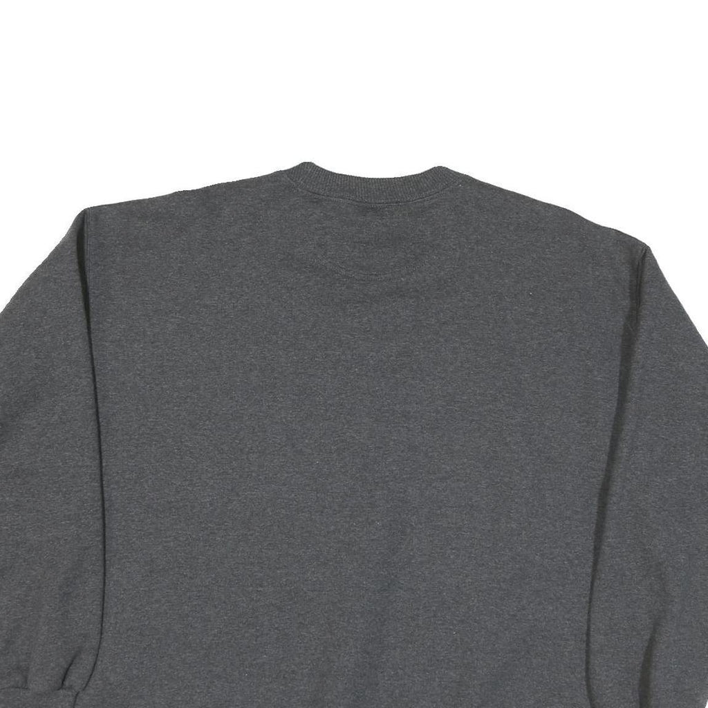 STARTER Mens Grey Crew Neck L Classic Cotton Blend Pullover Sweatshirt