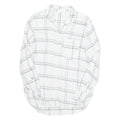 H&M Womens Printed Shirt White Collared Long Sleeve Check UK 8