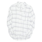 H&M Womens Printed Shirt White Collared Long Sleeve Check UK 8