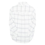 H&M Womens Printed Shirt White Collared Long Sleeve Check UK 8