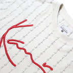 KARL KANI Mens White & Red Logo Graphic T-Shirt XL Short Sleeve Crew Neck