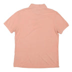 TOMMY HILFIGER Mens Peach Pink Polo Shirt L Cotton Blend Short Sleeve Basic