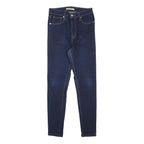 LEVI'S Womens Slim Skinny Blue Denim Dark W29 L30 Zip Cotton Blend Jeans