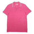 DIADORA Mens Pink Polo Shirt XL Cotton Basic Short Sleeve Small Logo