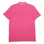 DIADORA Mens Pink Polo Shirt XL Cotton Basic Short Sleeve Small Logo