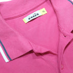 DIADORA Mens Pink Polo Shirt XL Cotton Basic Short Sleeve Small Logo