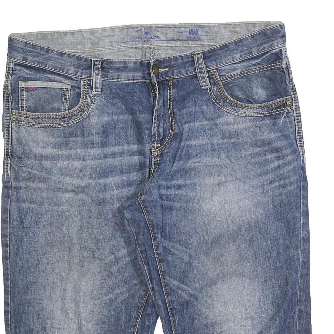 TOM TAILOR Mens Denim Blue Casual Shorts 2XL W40 Cotton Blend Comfortable Fit