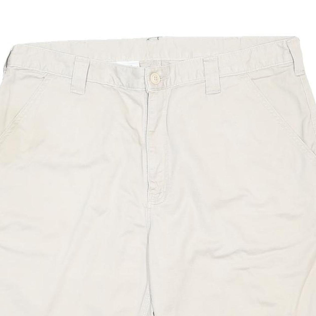 CARHARTT Mens Shorts Beige XL W40 Casual Cotton Relaxed Fit
