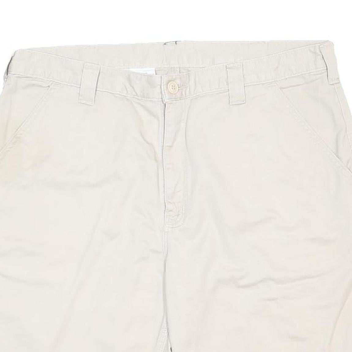 CARHARTT Mens Shorts Beige XL W40 Casual Cotton Relaxed Fit