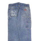DICKIES Mens Relaxed Blue Denim Jeans W36 L32 Zip Closure Casual Workwear