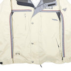 PHENIX Mens Cream & Grey Zip Jacket S Polyester Casual Outdoor Lightweight