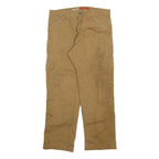 CARHARTT Mens Jeans Beige Regular Straight Denim W34 L32 Workwear Utility Zip