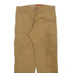 CARHARTT Mens Jeans Beige Regular Straight Denim W34 L32 Workwear Utility Zip