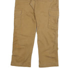 CARHARTT Mens Jeans Beige Regular Straight Denim W34 L32 Workwear Utility Zip