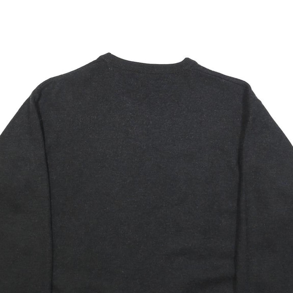 BURBERRY Womens Black Fashion Jumper Crew Neck Basic Knit UK 6 Soft Wool Blend