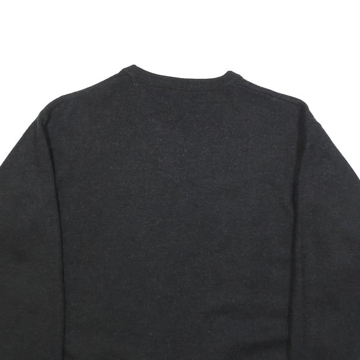 BURBERRY Womens Black Fashion Jumper Crew Neck Basic Knit UK 6 Soft Wool Blend