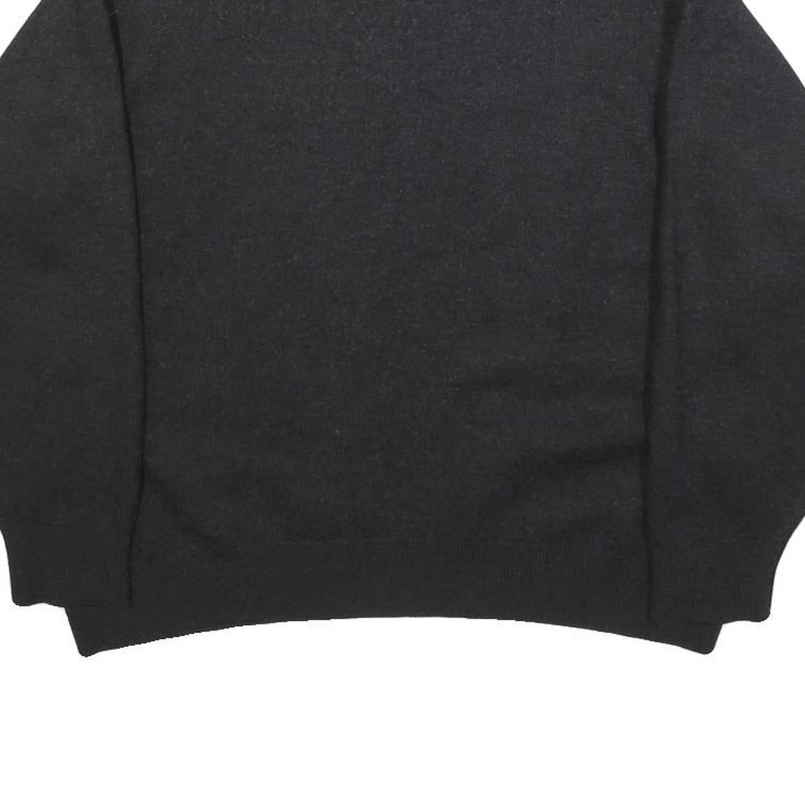 BURBERRY Womens Black Fashion Jumper Crew Neck Basic Knit UK 6 Soft Wool Blend