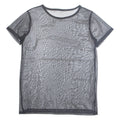 Sheer Womens Top Black M