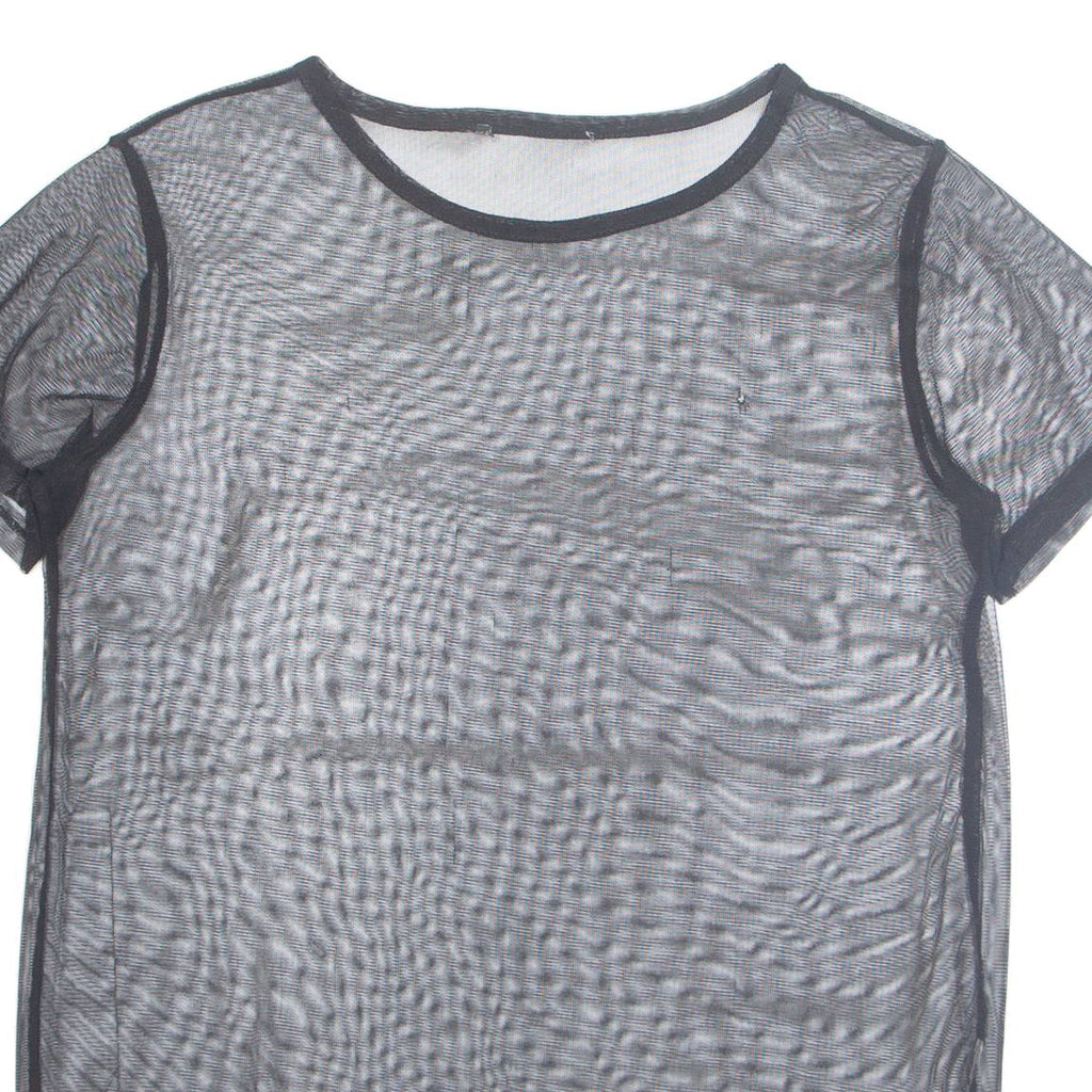 Sheer Womens Top Black M