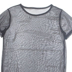 Sheer Womens Top Black M