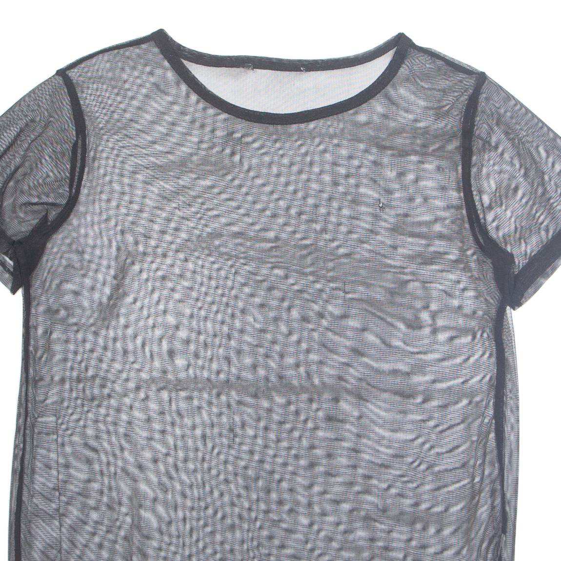 Sheer Womens Top Black M