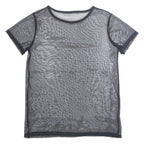 Sheer Womens Top Black M