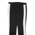 DKNY Womens Polyester Blend Slim Black & White Trousers W32 L31 Stylish Side