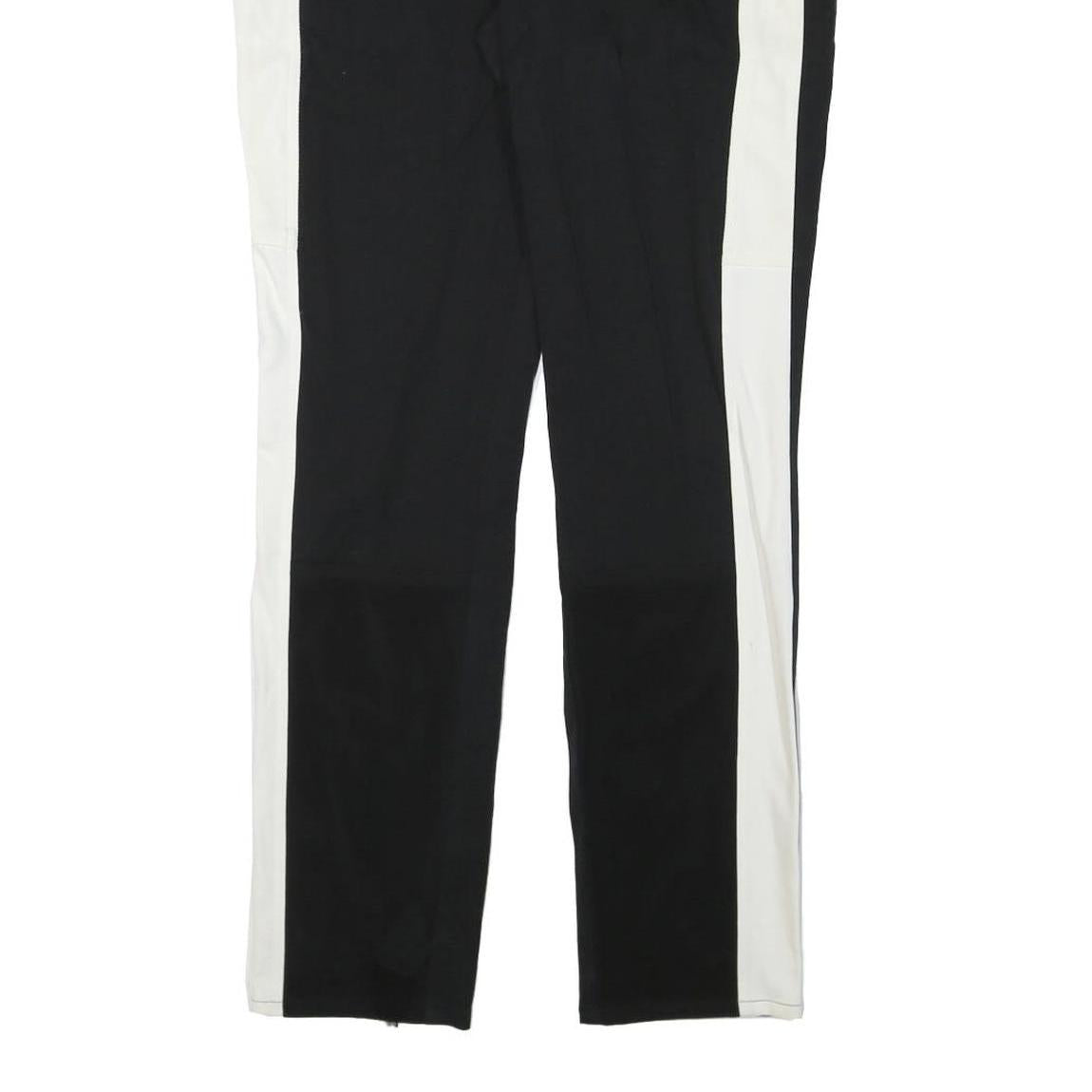 DKNY Womens Polyester Blend Slim Black & White Trousers W32 L31 Stylish Side