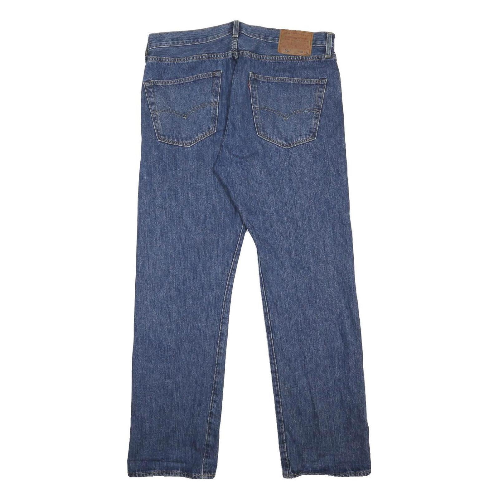 LEVI'S 501 BIG E Mens Jeans Blue Regular Straight Denim Medium W36 L32 Classic