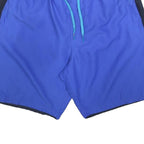 NIKE Mens Shorts Blue & Black Casual XL W34 Lightweight Polyester Drawstring