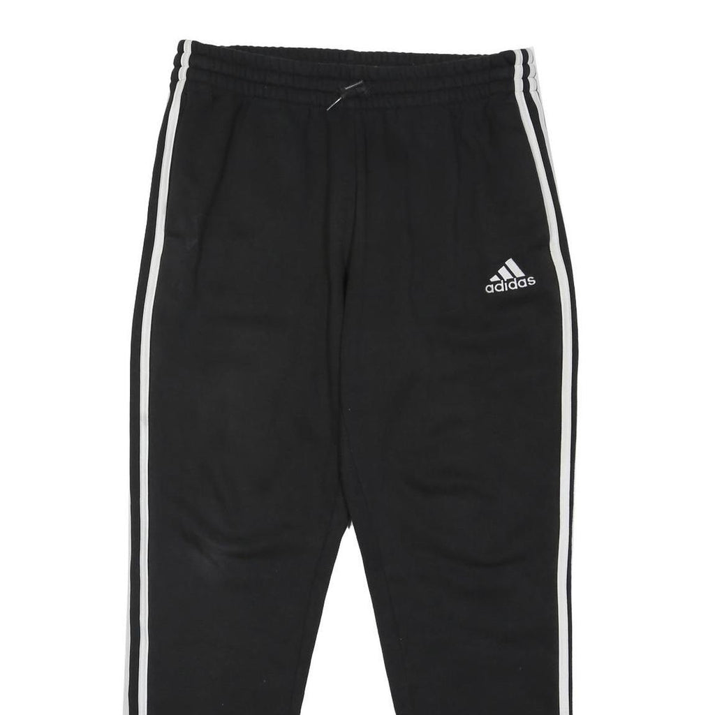 ADIDAS Mens Joggers Black & White Slim Tapered M W32 L28 Cotton Blend
