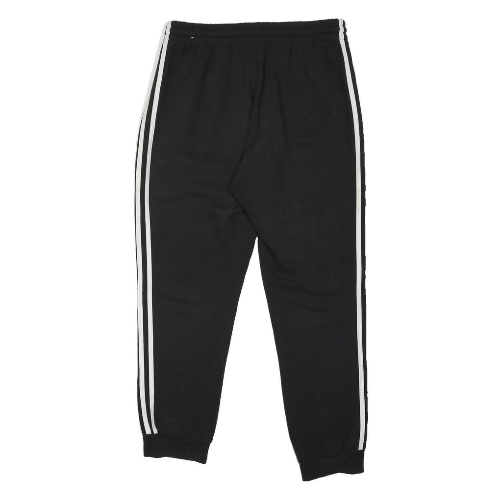 ADIDAS Mens Joggers Black & White Slim Tapered M W32 L28 Cotton Blend