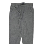 ARMANI JEANS Womens Grey Wool Blend Slim Tapered Trousers W31 L29 Elegant Office