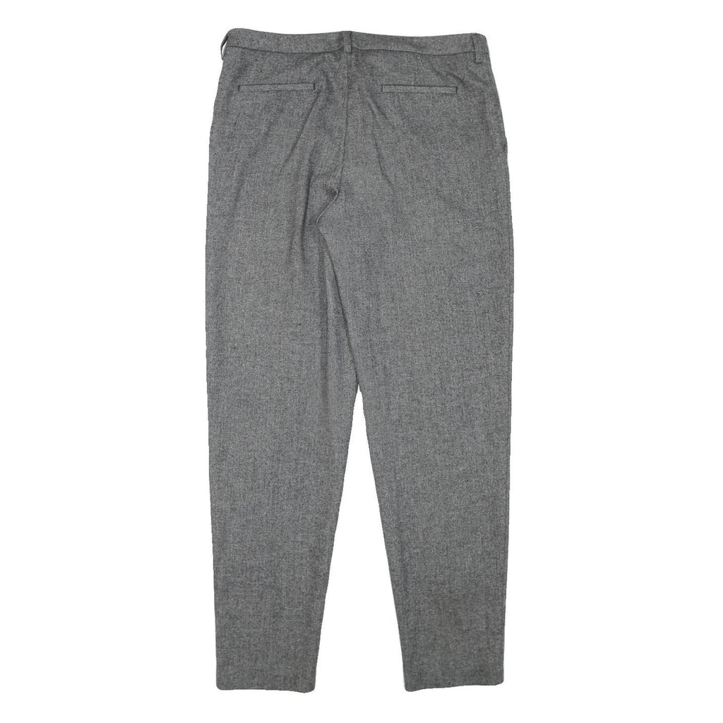 ARMANI JEANS Womens Grey Wool Blend Slim Tapered Trousers W31 L29 Elegant Office