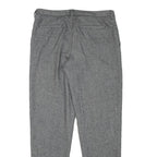 ARMANI JEANS Womens Grey Wool Blend Slim Tapered Trousers W31 L29 Elegant Office